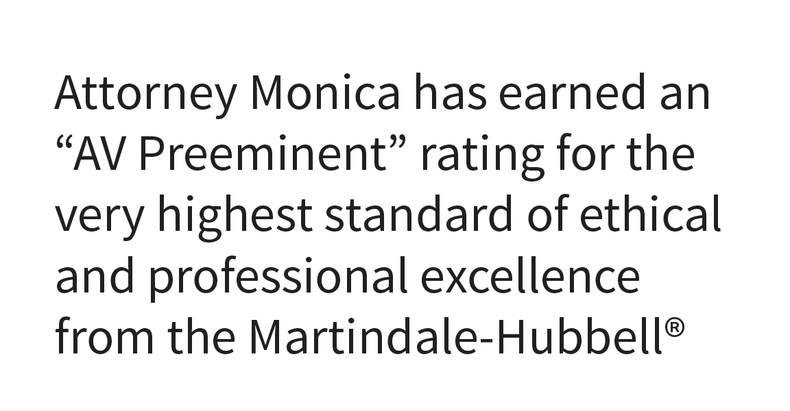 Martindale-Hubbell | AV Preeminent | Peer Rated for the Highest Level of Professional Excellence | 2017 - Linda A. Monica